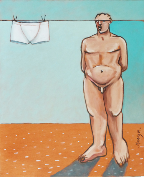 Naissance d`une idéologie naturiste, Huile sur toile, 73/60 cm